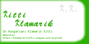 kitti klamarik business card